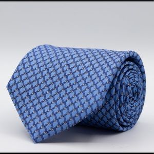 Made in Italy - Light Blue Chainlink Handmade Tie
